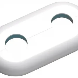 Neue Ware Doppelrosette Typ Mailand Signalweiss - ähnlich RAL 9003 - 15mm