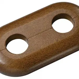 Expressversand Holz-Doppelrosette Typ Schwarzwald Buche dunkel - 15mm