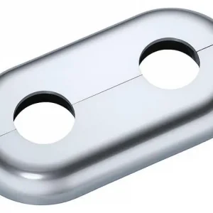 Doppelrosette - Typ Mailand Chrom glänzend 15mm Preisknaller