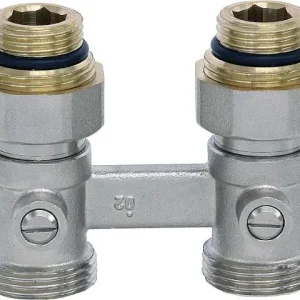 Begrenztes Angebot Heizkörperanschluss Doppelkugelhahn-Verschraubung Zweirohrsystem 1/2" AG Durchgangsform