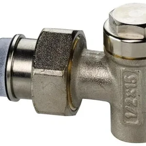 Schneller Versand SIMPLEX Rücklaufverschraubung Typ L zum Löten MS vernickelt 1/2"x 15, Ausführung Eck