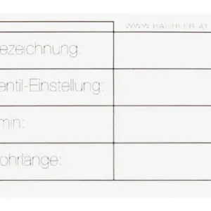 Hinweisplakette Fußbodenheizungs-Verteiler 35 x 25 mm, 50 Stück Kostenloser Versand