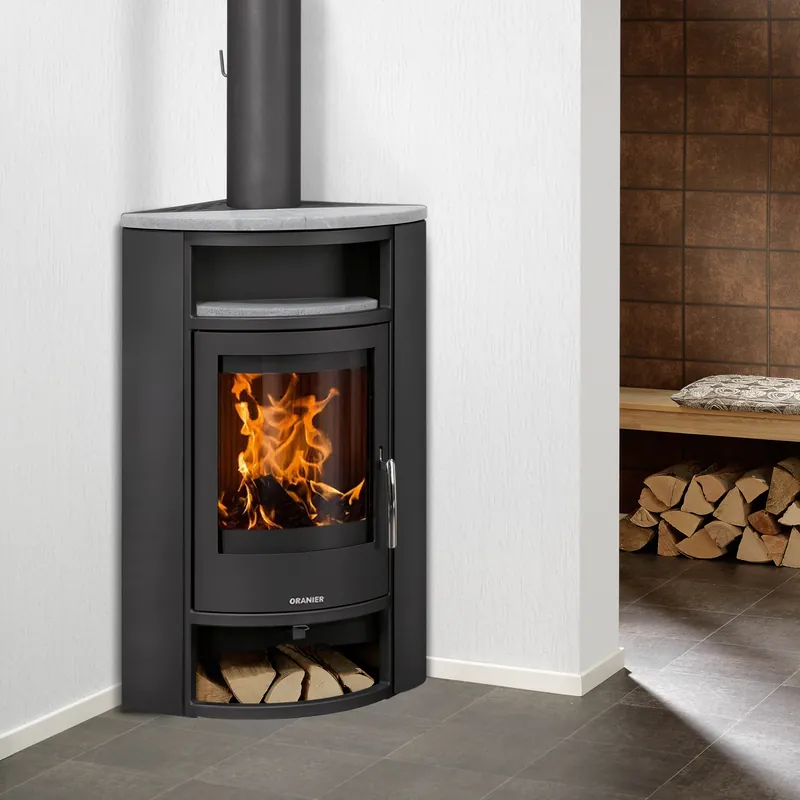 Oranier Polar Eck Kaminofen Stahl Schwarz Finale Aktion