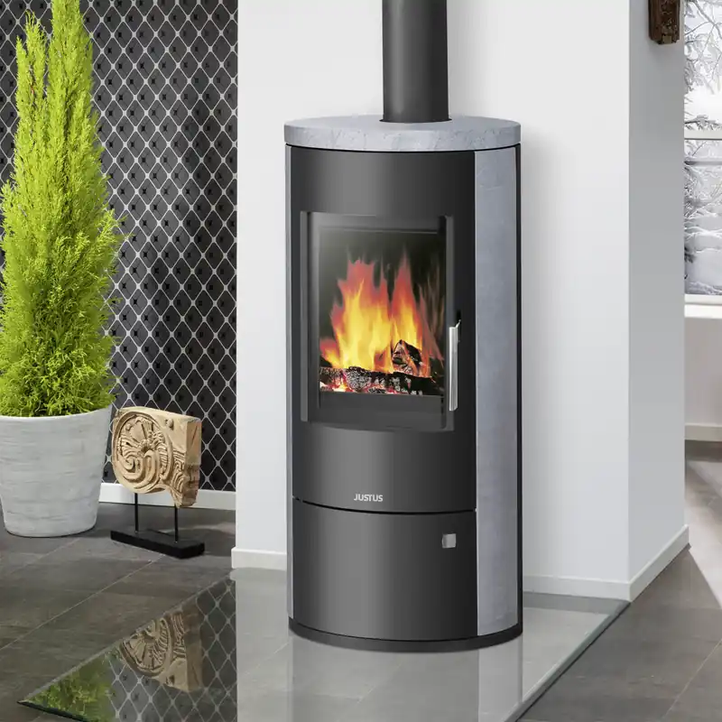Justus Austin 7 Kaminofen Stahl Schwarz / Speckstein Sofort Bestellen