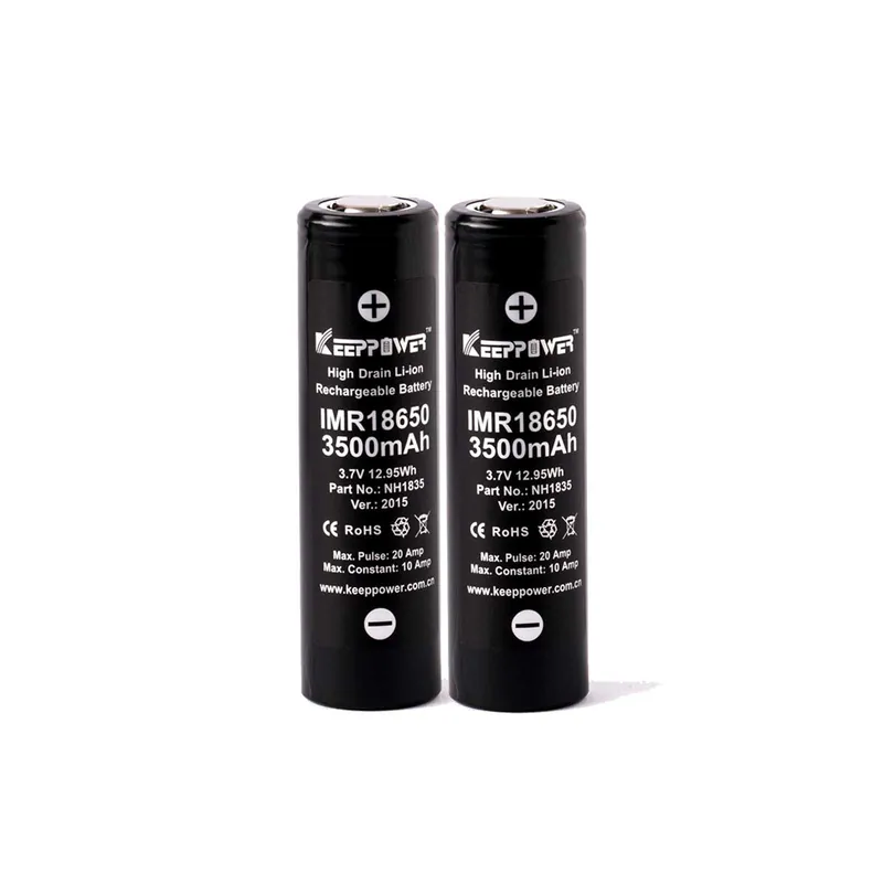 2 x Keeppower IMR18650 3,6V-3,7V 3500mAh - Lithium-Ionen-Akku Neu