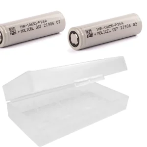 2 x Molicel INR18650-P26A - 3,6V-3,7V 2600mAh - Lithium-Ionen-Akku mit Box Sonderangebot