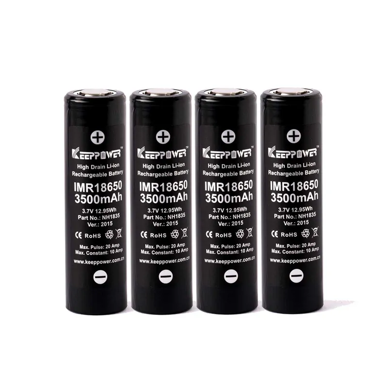 4 x Keeppower IMR18650 3,6V-3,7V 3500mAh - Lithium-Ionen-Akku Highlight