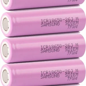 4 x Samsung ICR 18650-26J 3,6V-3,7V 2600mAh - Lithium-Ionen-Akku Begrenztes Angebot