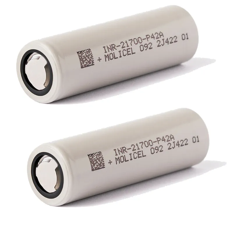 2 x Molicel INR 21700-P42A 3,6V-3,7V 4200mAh - Lithium-Ionen-Akku Markenware