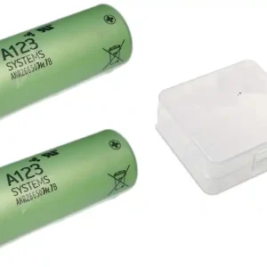 2 x A123 ANR 26650 3,6V-3,7V 2500mAh - Lithium-Eisen-Phosphat - Akku mit Box Neue Kollektion