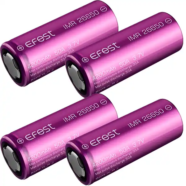 4 x Efest IMR 26650 3,6V-3,7V 4200mAh - Lithium-Ionen-Akku Top-Angebot