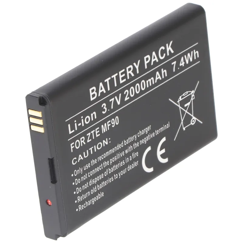 Abverkauf Akku passend für ZTE MF90, Li-Ion, 3,7V, 2000mAh, 7,4Wh