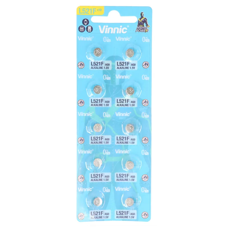 10 Stück Knopfzelle AG0, L521, G0, 384 Alkaline Batterie Jetzt Bestellen